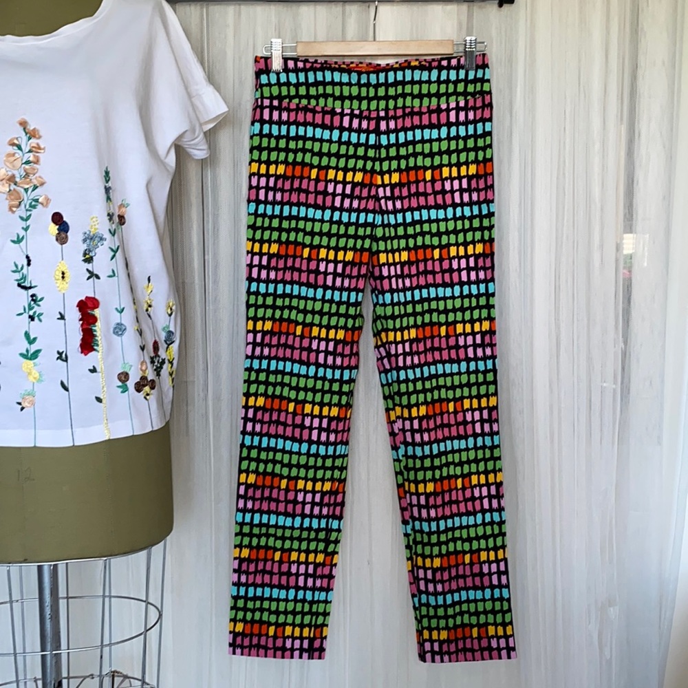 Krazy Larry multi colour pull on pants stretchy and form fitting